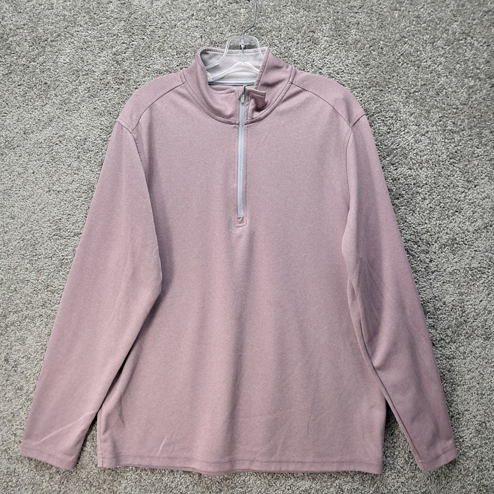 Maelreg Women Performance Pullover 1/4 Zip Mauve Heather Long‎ Sleeve Large
